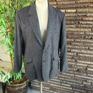 North American Frontier Men's Western Herringbone Wool Sports Coat Size 48R